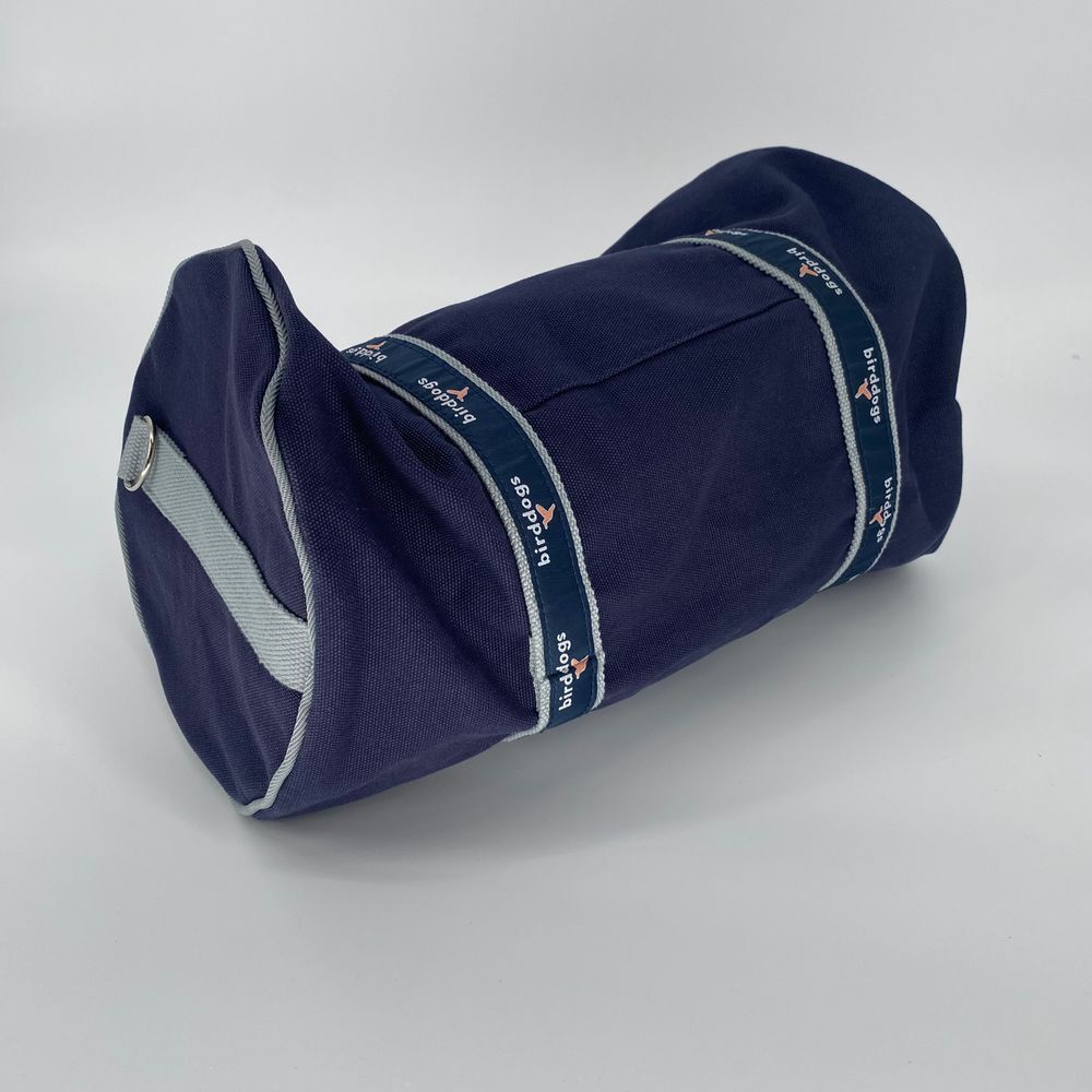 Birddogs Duffle Gym Bag Canvas Travel Carry On Weekend‎ Bag Navy Blue Logo - Picture 3 of 5